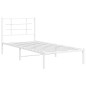 vidaXL Estructura de cama de metal con cabecero blanco 90x200 cm vidaXL Estructura de cama de metal con cabecero blanco 90x200 cm