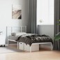 vidaXL Estructura de cama de metal con cabecero blanco 90x200 cm vidaXL Estructura de cama de metal con cabecero blanco 90x200 cm