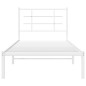 vidaXL Estructura de cama de metal con cabecero blanco 90x200 cm vidaXL Estructura de cama de metal con cabecero blanco 90x200 cm