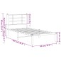 vidaXL Estructura de cama de metal con cabecero blanco 90x200 cm vidaXL Estructura de cama de metal con cabecero blanco 90x200 cm