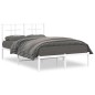 vidaXL Estructura de cama de metal con cabecero blanca 120x200 cm vidaXL Estructura de cama de metal con cabecero blanca 120x200 cm