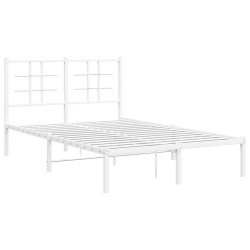 vidaXL Estructura de cama de metal con cabecero blanca 120x200 cm