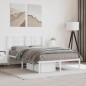vidaXL Estructura de cama de metal con cabecero blanca 120x200 cm vidaXL Estructura de cama de metal con cabecero blanca 120x200 cm