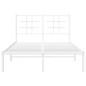 vidaXL Estructura de cama de metal con cabecero blanca 120x200 cm vidaXL Estructura de cama de metal con cabecero blanca 120x200 cm