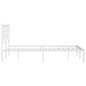 vidaXL Estructura de cama de metal con cabecero blanca 120x200 cm vidaXL Estructura de cama de metal con cabecero blanca 120x200 cm