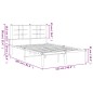 vidaXL Estructura de cama de metal con cabecero blanca 120x200 cm vidaXL Estructura de cama de metal con cabecero blanca 120x200 cm