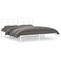 vidaXL Estructura de cama de metal con cabecero blanco 183x213 cm vidaXL Estructura de cama de metal con cabecero blanco 183x213 cm