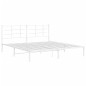 vidaXL Estructura de cama de metal con cabecero blanco 183x213 cm vidaXL Estructura de cama de metal con cabecero blanco 183x213 cm