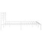 vidaXL Estructura de cama de metal con cabecero blanco 183x213 cm vidaXL Estructura de cama de metal con cabecero blanco 183x213 cm