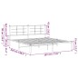 vidaXL Estructura de cama de metal con cabecero blanco 183x213 cm vidaXL Estructura de cama de metal con cabecero blanco 183x213 cm