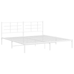 vidaXL Estructura de cama con cabecero metal blanca 200x200 cm