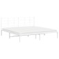 vidaXL Estructura de cama con cabecero metal blanca 200x200 cm