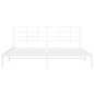 vidaXL Estructura de cama con cabecero metal blanca 200x200 cm