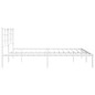 vidaXL Estructura de cama con cabecero metal blanca 200x200 cm