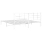 vidaXL Estructura de cama con cabecero metal blanca 200x200 cm