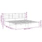 vidaXL Estructura de cama con cabecero metal blanca 200x200 cm