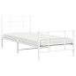 vidaXL Estructura cama metal con cabecero y pie cama blanca 90x190 cm vidaXL Estructura cama metal con cabecero y pie cama blanca 90x190 cm
