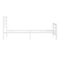 vidaXL Estructura cama metal con cabecero y pie cama blanca 90x190 cm vidaXL Estructura cama metal con cabecero y pie cama blanca 90x190 cm