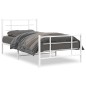 vidaXL Estructura cama metal cabecero y estribo blanca 100x190 cm