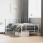 vidaXL Estructura cama metal cabecero y estribo blanca 100x190 cm