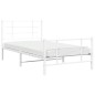 vidaXL Estructura cama metal cabecero y estribo blanca 100x190 cm