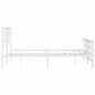 vidaXL Estructura cama metal con cabecero y estribo blanco 140x200 cm
