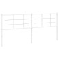 vidaXL Cabecero de metal blanco 200 cm vidaXL Cabecero de metal blanco 200 cm