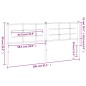 vidaXL Cabecero de metal blanco 200 cm vidaXL Cabecero de metal blanco 200 cm