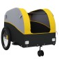 vidaXL Remolque para bicicleta hierro negro y amarillo 45 kg vidaXL Remolque para bicicleta hierro negro y amarillo 45 kg