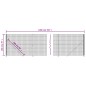 vidaXL Cerca de alambre con brida gris antracita 2x10 m