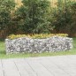 vidaXL Arriate de gaviones forma arco hierro galvanizado 200x50x50 cm vidaXL Arriate de gaviones forma arco hierro galvanizado 200x50x50 cm