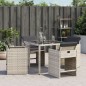 vidaXL Sillones de jardín con cojines 4 uds ratán sintético gris claro vidaXL Sillones de jardín con cojines 4 uds ratán sintético gris claro