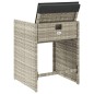 vidaXL Sillones de jardín con cojines 4 uds ratán sintético gris claro vidaXL Sillones de jardín con cojines 4 uds ratán sintético gris claro