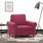 vidaXL Sillón de terciopelo rojo tinto 60 cm vidaXL Sillón de terciopelo rojo tinto 60 cm