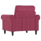 vidaXL Sillón de terciopelo rojo tinto 60 cm vidaXL Sillón de terciopelo rojo tinto 60 cm