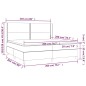 vidaXL Cama box spring con colchón tela gris taupe 200x200 cm vidaXL Cama box spring con colchón tela gris taupe 200x200 cm