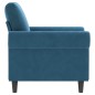 vidaXL Sillón de terciopelo azul 60 cm vidaXL Sillón de terciopelo azul 60 cm