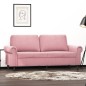 vidaXL Sofá de 2 plazas terciopelo rosa 140 cm