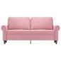vidaXL Sofá de 2 plazas terciopelo rosa 140 cm