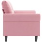 vidaXL Sofá de 2 plazas terciopelo rosa 140 cm