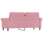 vidaXL Sofá de 2 plazas terciopelo rosa 140 cm