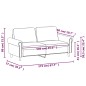 vidaXL Sofá de 2 plazas terciopelo rosa 140 cm