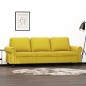 vidaXL Sofá de 3 plazas terciopelo amarillo 180 cm