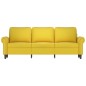 vidaXL Sofá de 3 plazas terciopelo amarillo 180 cm