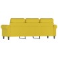 vidaXL Sofá de 3 plazas terciopelo amarillo 180 cm