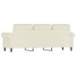 vidaXL Sofá de 3 plazas terciopelo color crema 180 cm vidaXL Sofá de 3 plazas terciopelo color crema 180 cm