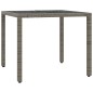 vidaXL Set comedor de jardín 3 piezas con cojines ratán sintético gris vidaXL Set comedor de jardín 3 piezas con cojines ratán sintético gris