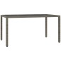 vidaXL Set comedor de jardín 5 piezas con cojines ratán sintético gris vidaXL Set comedor de jardín 5 piezas con cojines ratán sintético gris