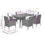 vidaXL Set de comedor de jardín 7 pzas y cojines ratán sintético negro vidaXL Set de comedor de jardín 7 pzas y cojines ratán sintético negro