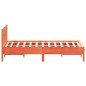 vidaXL Estructura cama con cabecero madera pino marrón cera 140x200 cm vidaXL Estructura cama con cabecero madera pino marrón cera 140x200 cm